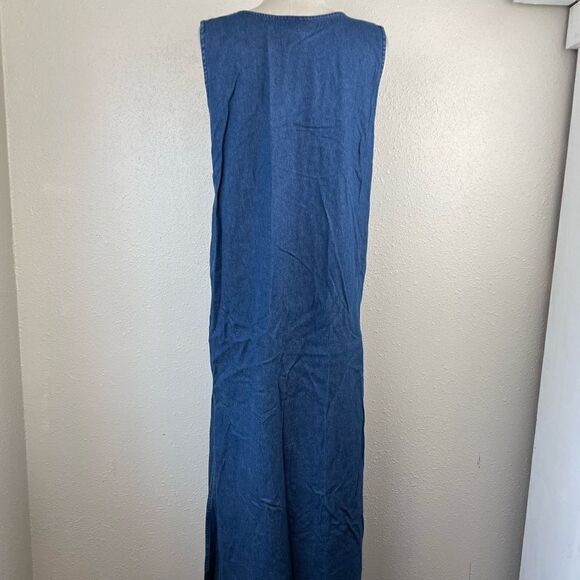 New Directions Denim Button Down Floral Shirt and Matching Maxi Dress Size M EUC - Picture 14 of 16